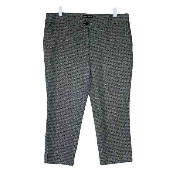 Hilary Radley black geometric print cropped Pants Size 12 - Picture 6 of 10